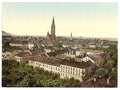 Freiburg general view Baden Vintage A4 Photo Print