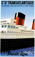 French Line 2 Vintage A4 Photo Print