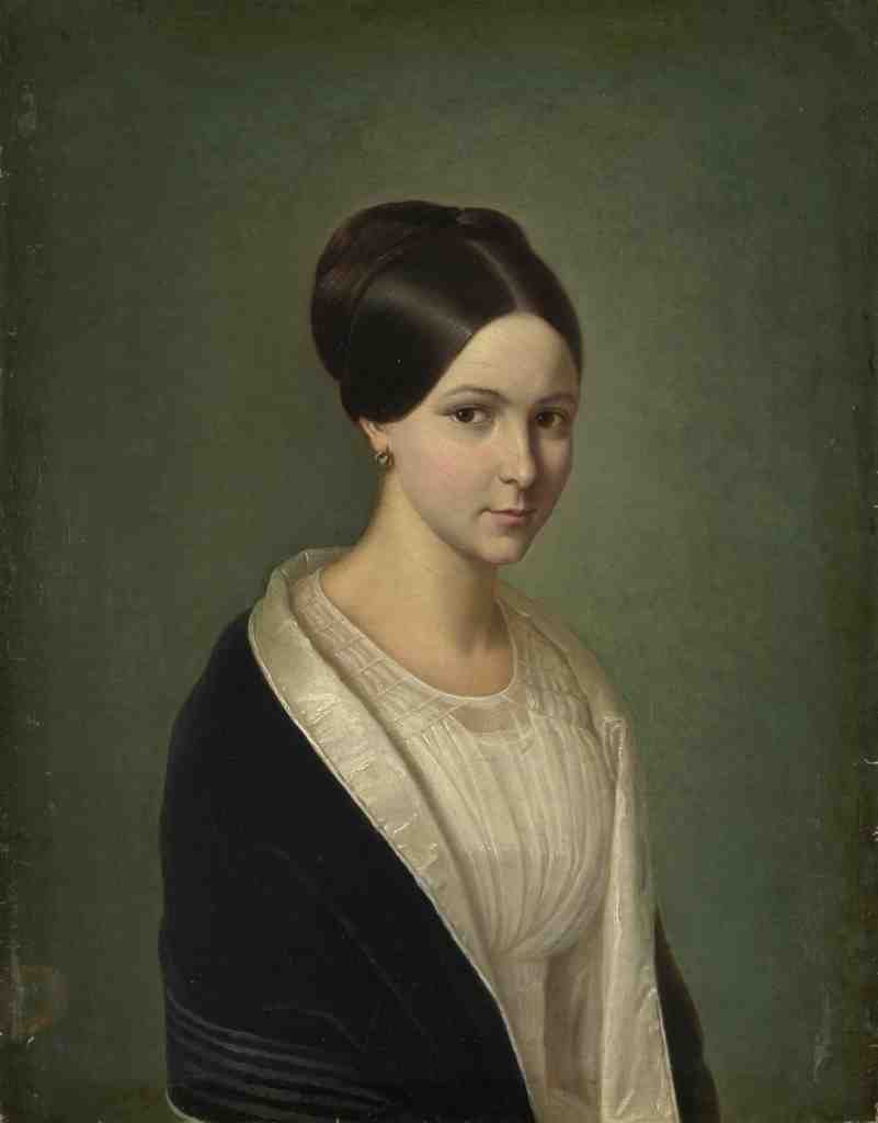 French Portrait of a Lady 1 A4 Photo Print