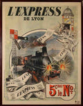 French Train Travel L Express De Lyon 1910S A4 12X8 Aluminium A4 Photo Print