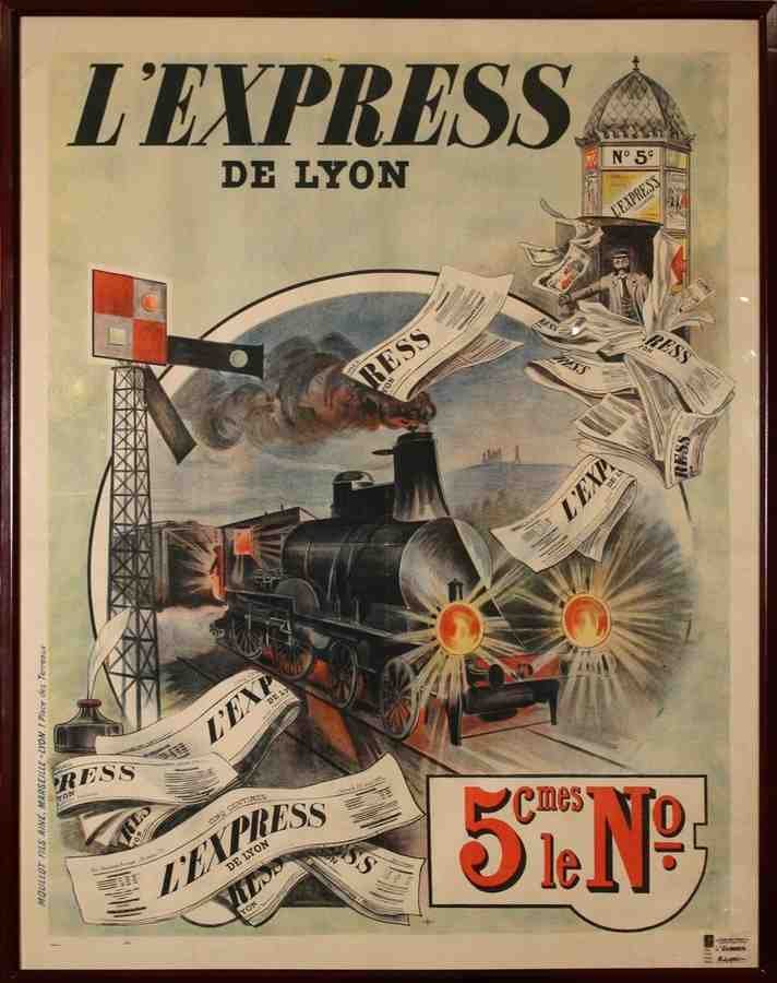 French Train Travel L Express De Lyon 1910S A4 12X8 Aluminium A4 Photo Print