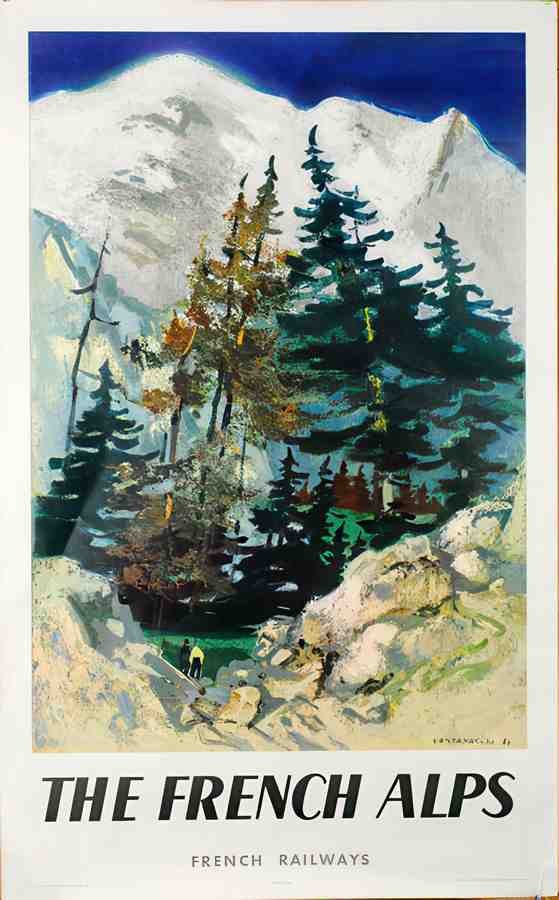 FrenchAlpes Vintage Advert A4 Photo Print