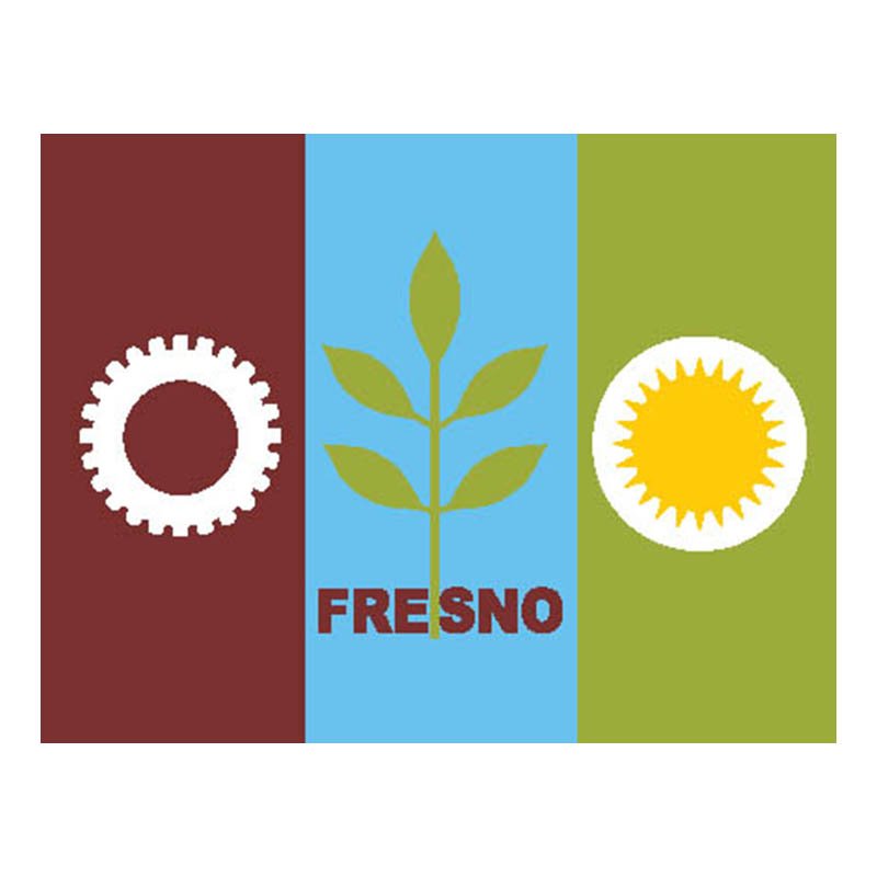 Fresno City Flag N6339 A4 Photo Print