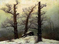 Friedrich Caspar David Dolmen In The Snow A4 Photo Print