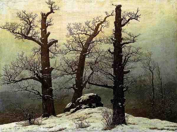 Friedrich Caspar David Dolmen In The Snow A4 Photo Print