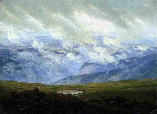 Friedrich Caspar David Drifting Clouds A4 Photo Print