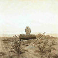 Friedrich Caspar David Landscape With Grave Coffin And Owl A4 Photo Print