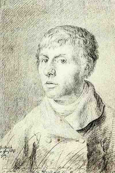 Friedrich Caspar David Self Portrait 1800 A4 Photo Print