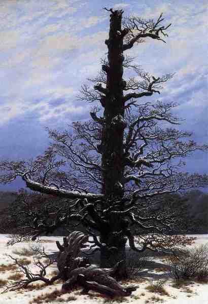 Friedrich Caspar David The Oaktree In The Snow A4 Photo Print