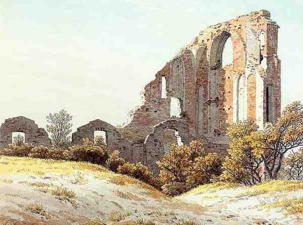 Friedrich Caspar David The Ruins Of Eldena A4 Photo Print
