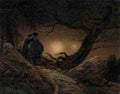 Friedrich Caspar David Two Men Contemplating The Moon A4 Photo Print