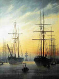 Friedrich Caspar David View Of A Harbour A4 Photo Print