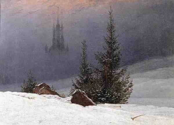 Friedrich Caspar David Winter Landscape With Church A4 Photo Print