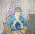 Frieseke Frederick C 1874 1939 Girl in Blue c1918 A4 Photo Print