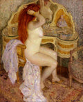 Frieseke Frederick C 1874 1939 Girl seated at her dressing table A4 Photo Print