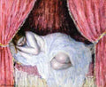 Frieseke Frederick C Nude Behind Red Curtains A4 Photo Print