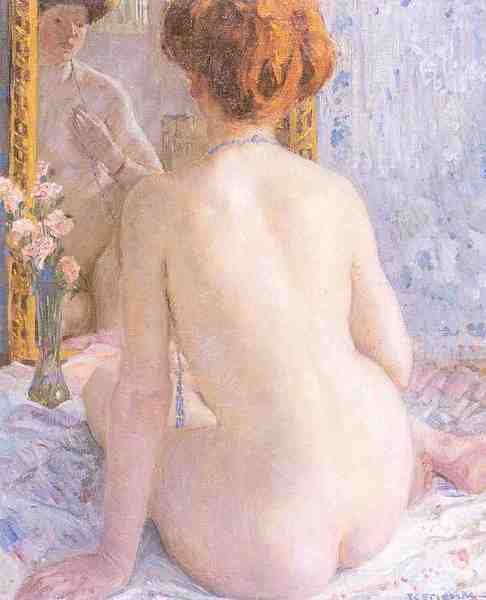 Frieseke Frederick C Reflections Marcelle A4 Photo Print