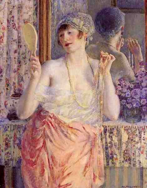 Frieseke Frederick C Woman Before A Mirror A4 Photo Print