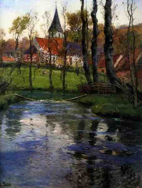 Frits Thaulow The Old Church By The River 5 A4 Photo Print
