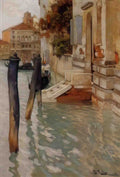 Frits Thaulow on the grand canal venice Art A4 Photo Print