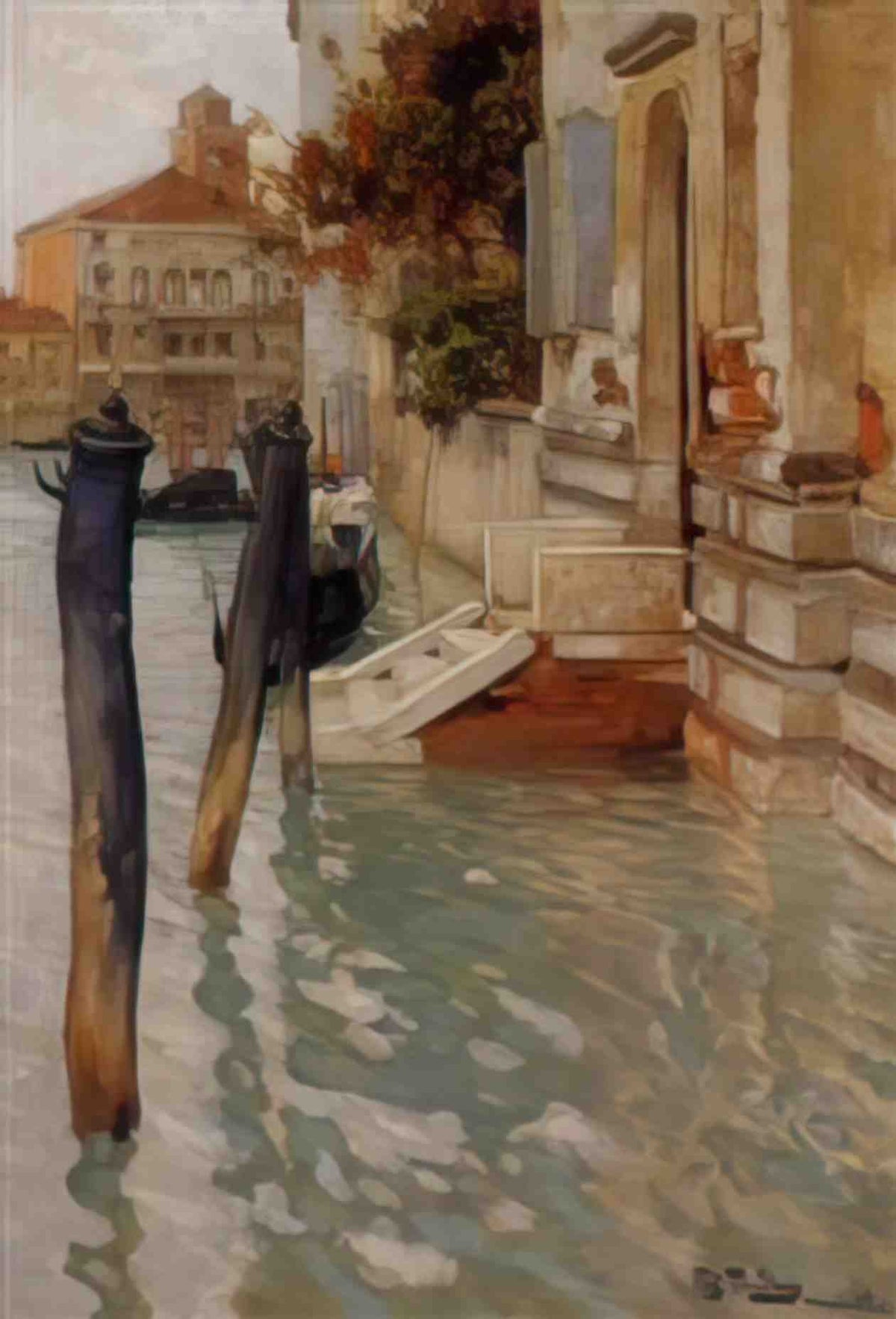Frits Thaulow on the grand canal venice Art A4 Photo Print