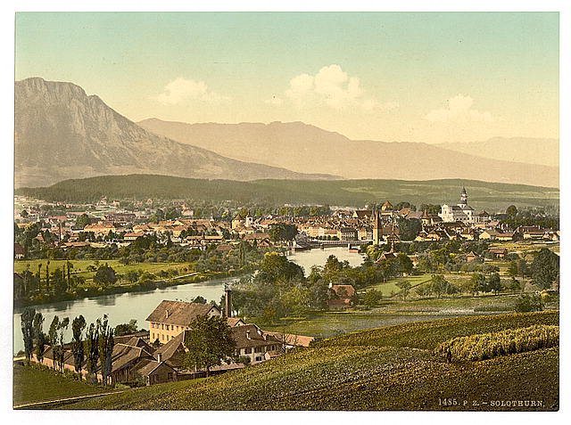 From Buchrain general view Solothurn Vintage A4 Photo Print