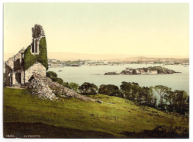 From Mount Edgcumbe Plymouth Vintage A4 Photo Print