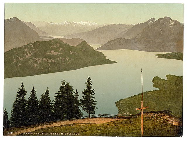 From Rigi Kanzell Pilatus I Vintage A4 Photo Print