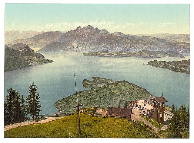 From Rigi Kanzell Pilatus II Vintage A4 Photo Print