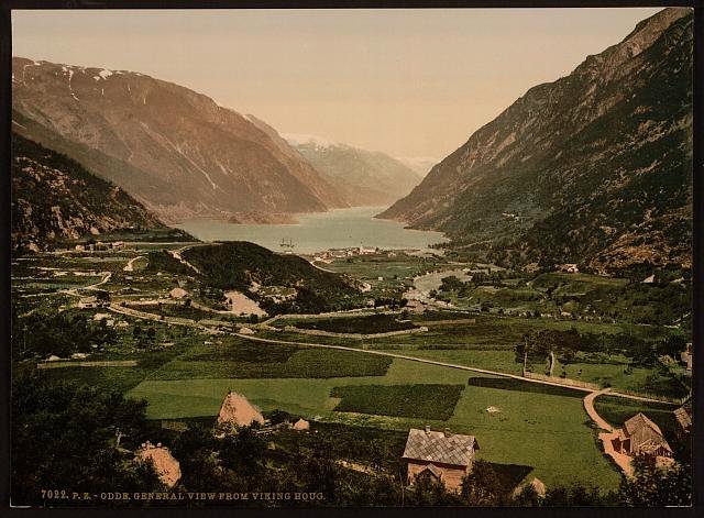 From Vikinghaug Odde Hardanger Fjord Vintage A4 Photo Print