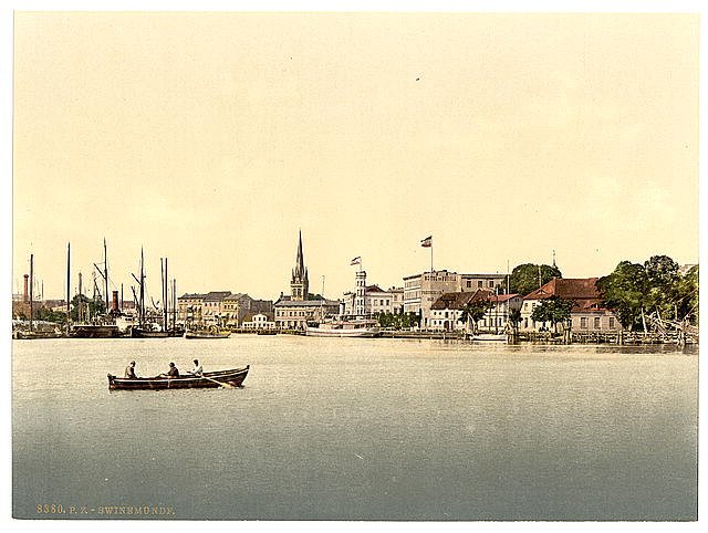 From new lighthouse Swinemunde Pommeraina Vintage A4 Photo Print