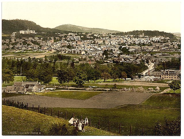 From south Creiff Vintage A4 Photo Print