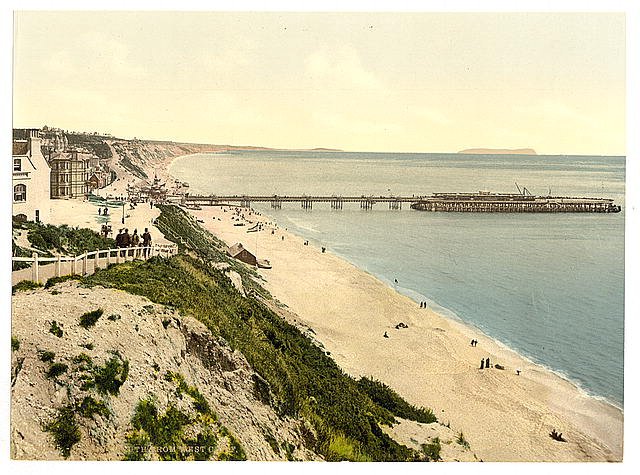 From the West Cliff Bournemouth Vintage A4 Photo Print