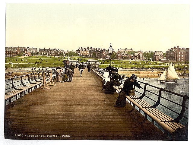 From the pier New Hunstanton Vintage A4 Photo Print