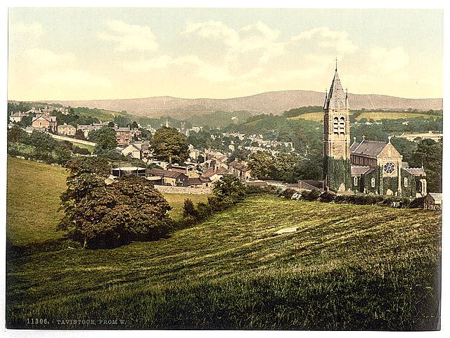 From the west Tavistock Vintage A4 Photo Print