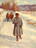 Frost Arthur B 1851 1928 Scribners Magazine 40 1906 Man in Snow A4 Photo Print