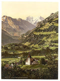 Frutigen and Balmhorn Bernese Oberland Vintage A4 Photo Print
