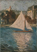 Fujishima Takeji fujishimatakeji 1908 yacht Art A4 Photo Print