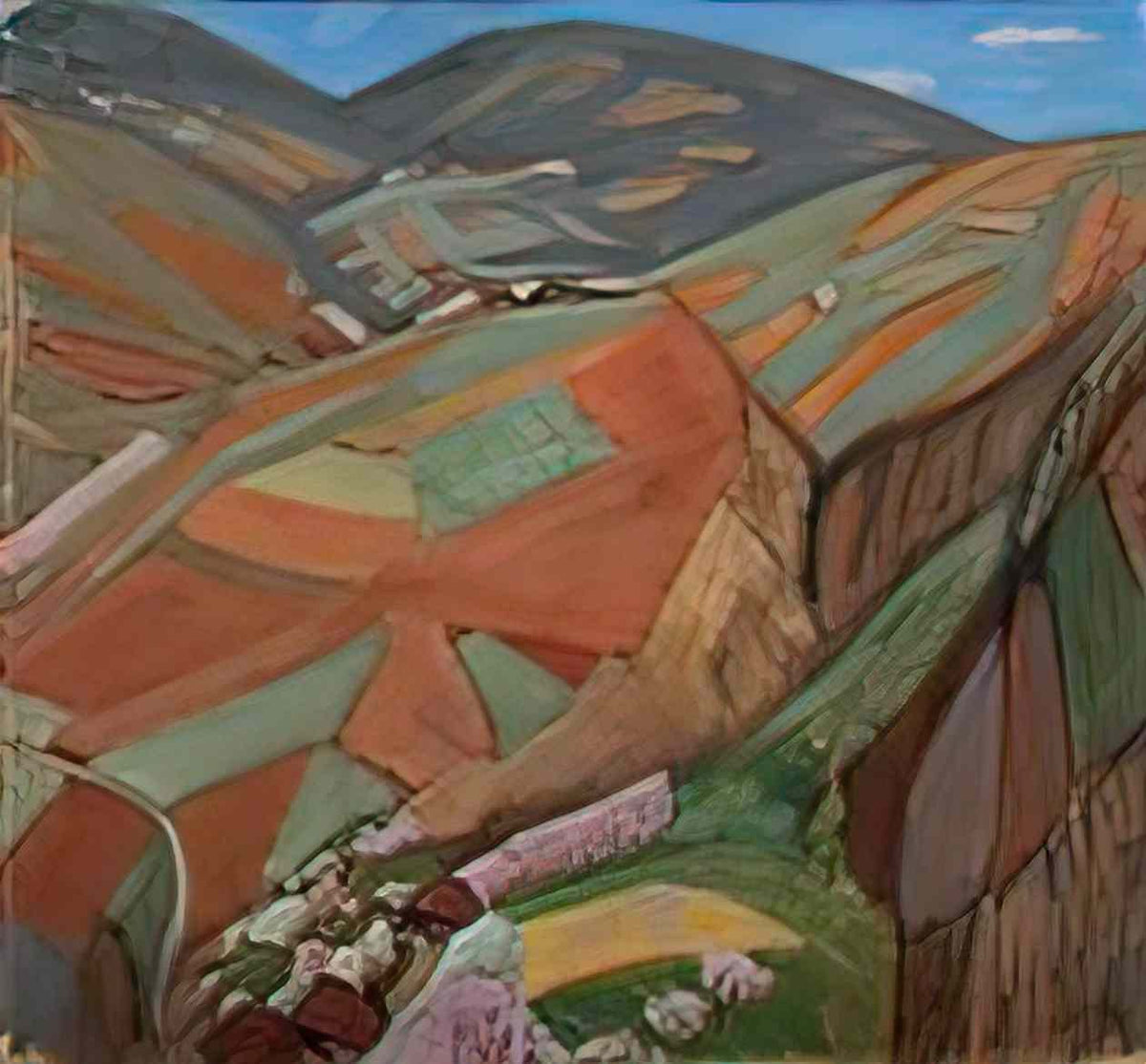Fujishima Takeji highly cultivated hills by fujishima takeji ohara mu Art A4 Photo Print