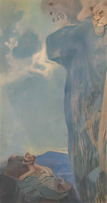 Fujishima Takeji lions testing their cub by fujishima takeji ishii me Art A4 Photo Print
