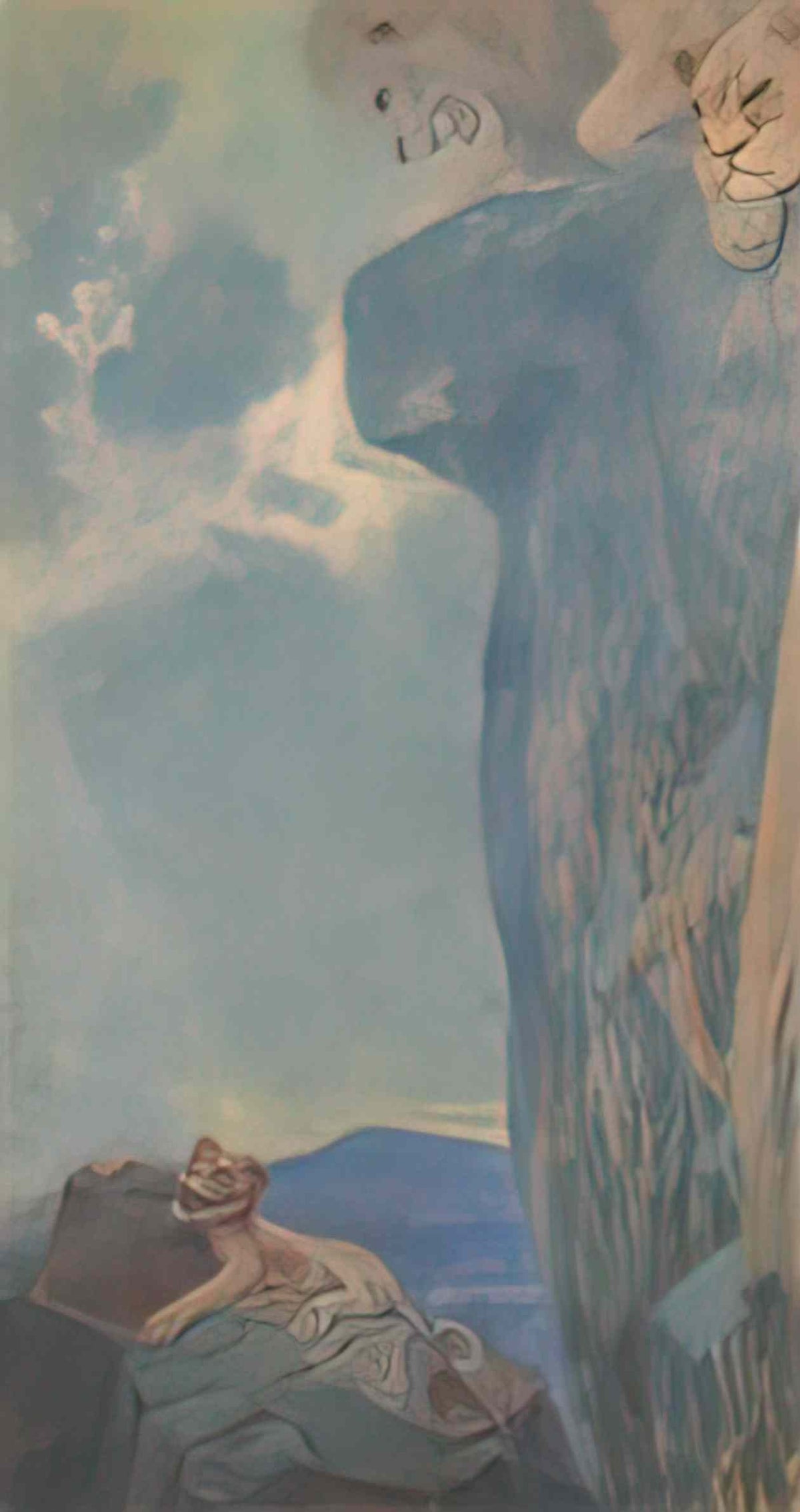 Fujishima Takeji lions testing their cub by fujishima takeji ishii me Art A4 Photo Print