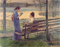 Fujishima Takeji summer evening beside the lake by fujishima takeji g Art A4 Photo Print