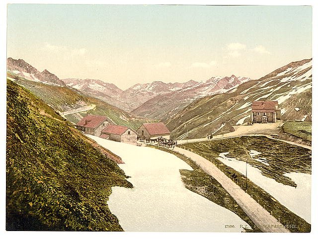 Fuka Pass Bernese Oberland Vintage A4 Photo Print