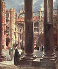 Fulleylove John 1845 1908 Middlesex 1907 Clock Court Hampton Court Palace Vintage A4 Photo Print