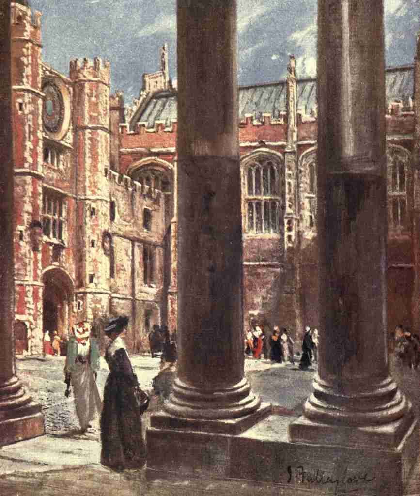 Fulleylove John 1845 1908 Middlesex 1907 Clock Court Hampton Court Palace A4 Photo Print