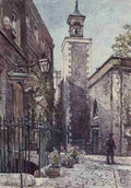 Fulleylove John 1845 1908 The Tower of London 1908 Chaplains house & church of St Peter Ad Vincula Vintage A4 Photo Print