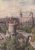 Fulleylove John 1845 1908 The Tower of London 1908 overview Vintage A4 Photo Print
