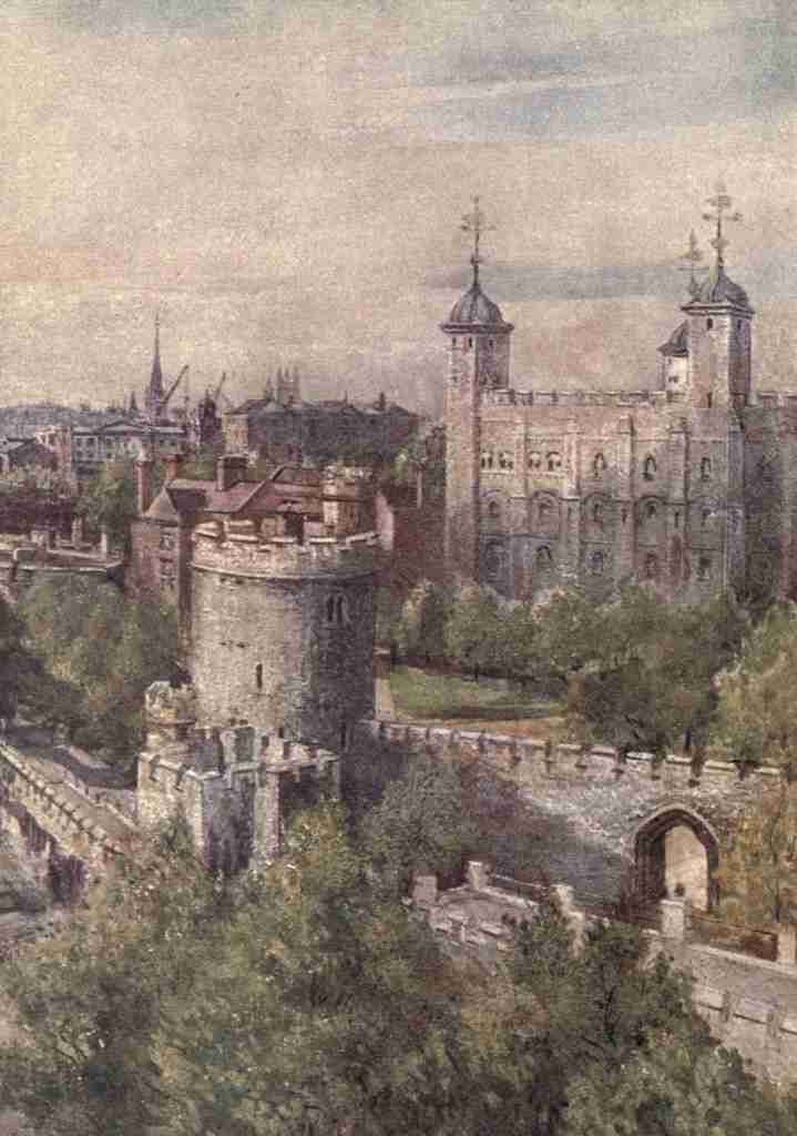 Fulleylove John 1845 1908 The Tower of London 1908 overview Vintage A4 Photo Print