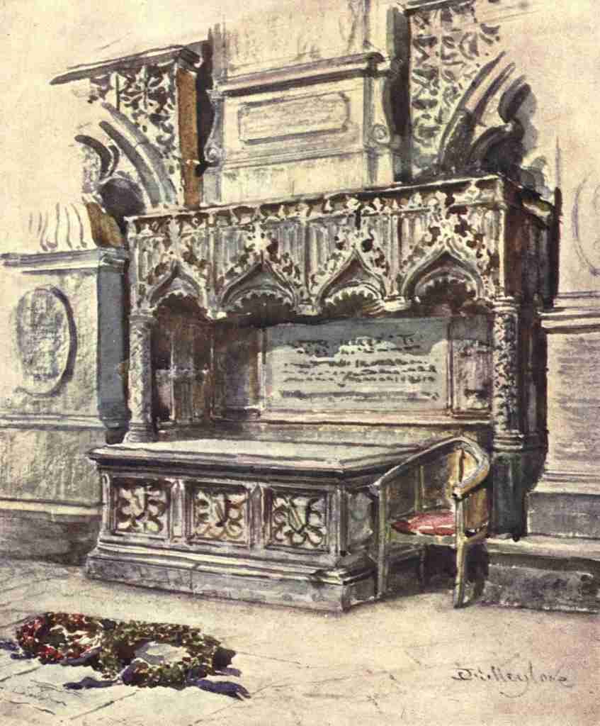 Fulleylove John 1845 1908 Westminster Abbey 1904 Chaucers Tomb A4 Photo Print