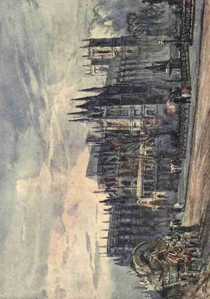 Fulleylove John 1845 1908 Westminster Abbey 1904 View from Whitehall Vintage A4 Photo Print